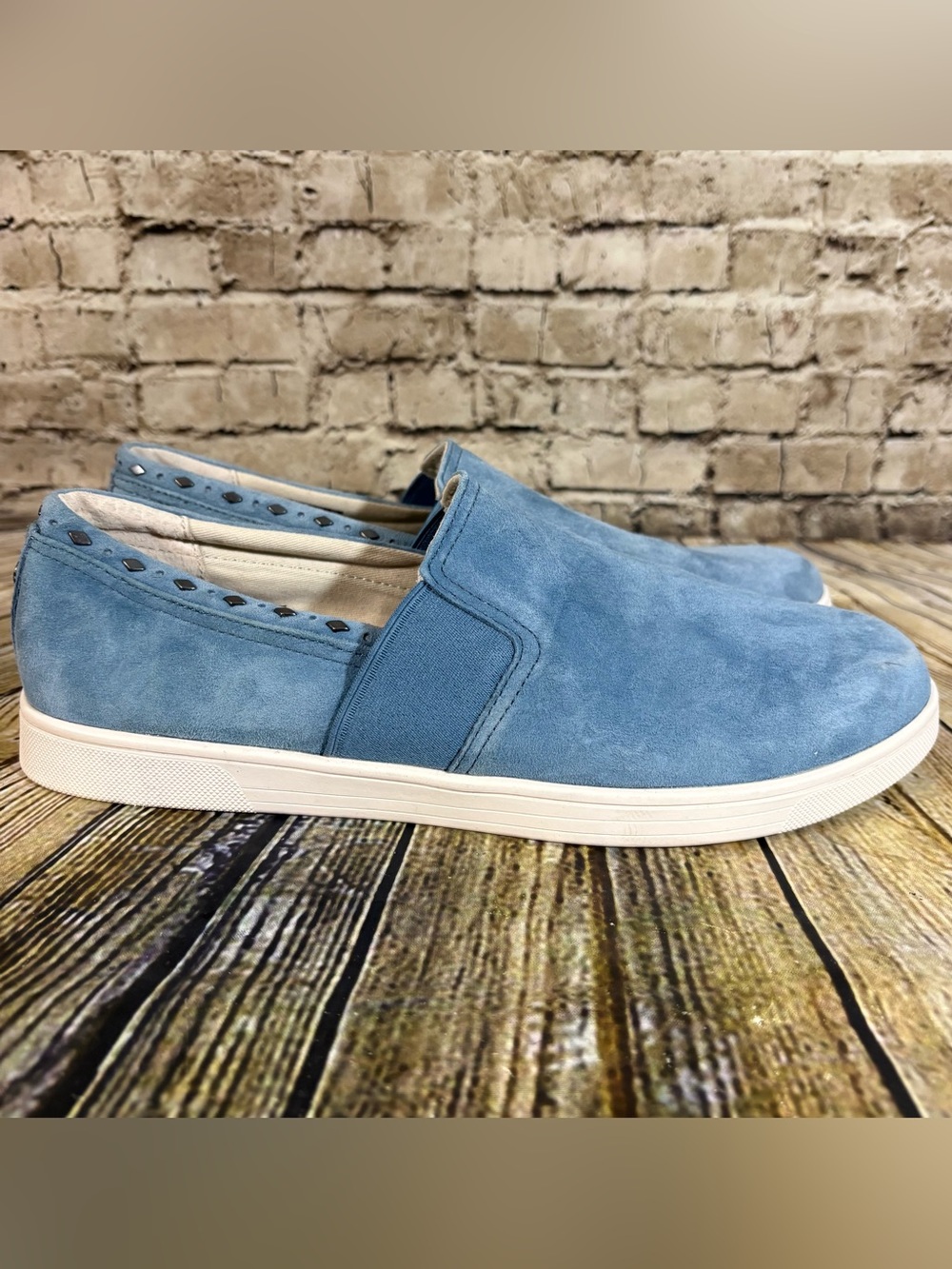 Ryka Spenco Shoes Women’s 11B Blue Suede Slip On Sneakers